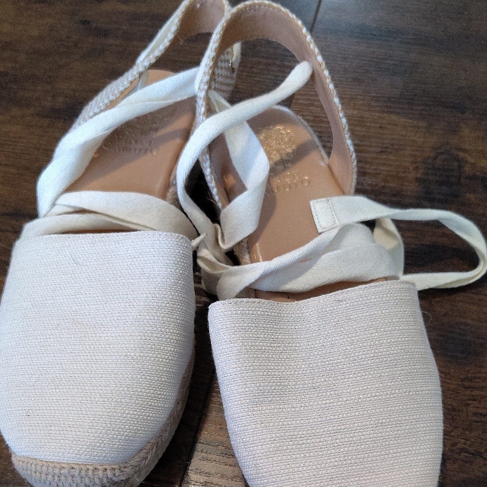 Elegant Cream Espadrille Wedges